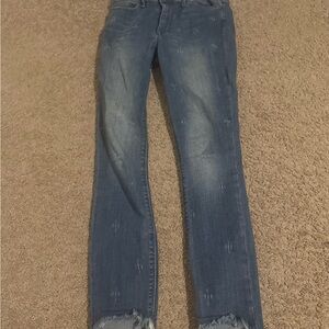 Women's Express Distressed Blue Jeans